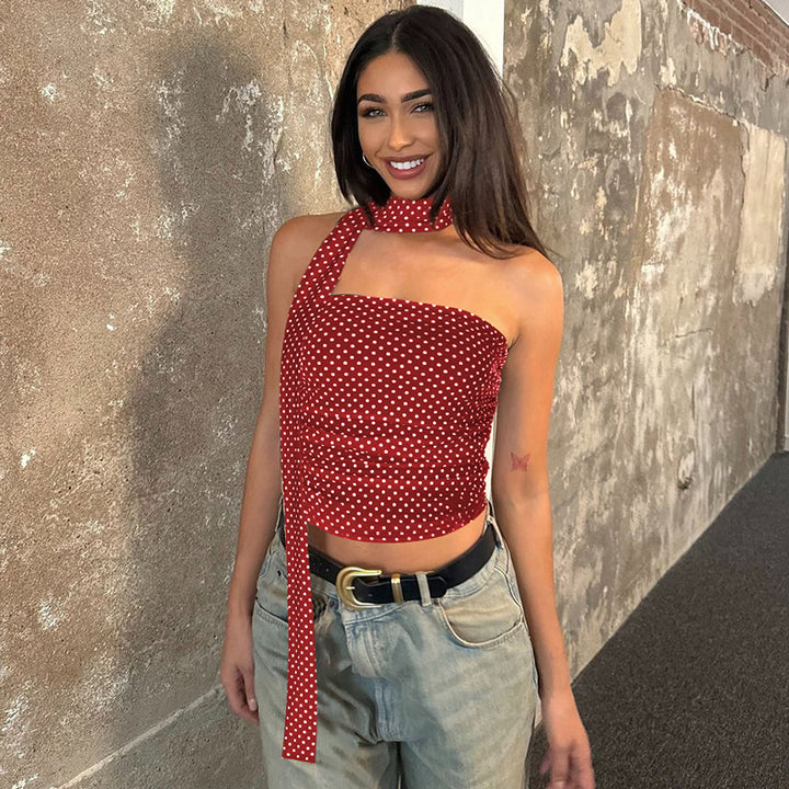 Red Polka Dot Tube Camisole