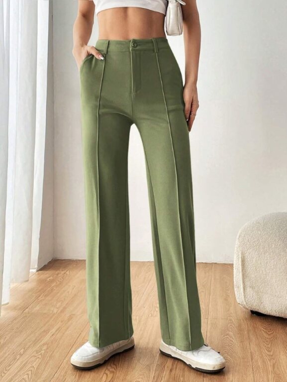 Olive Regular Fit Pants