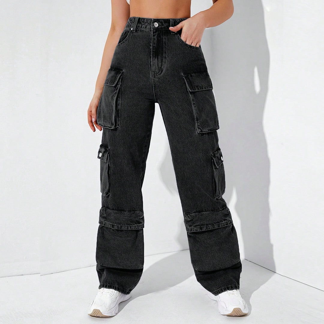 Black Washed Utilitarian Denims