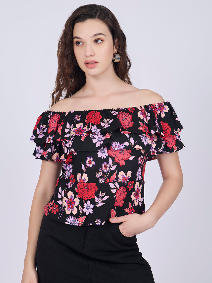 Black Off Shoulder Top