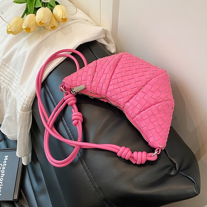 Red Mini Croissant Sling Bag