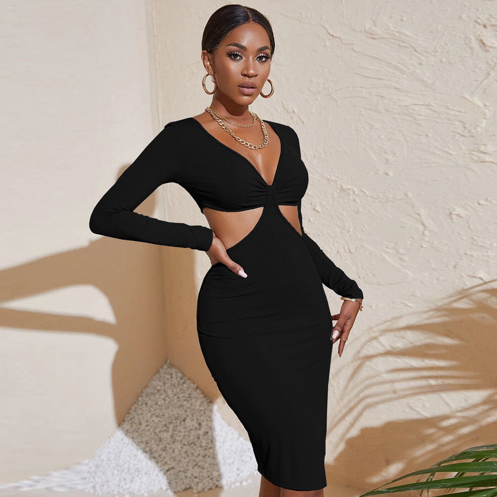 Black Cut-Out Bodycon Dress