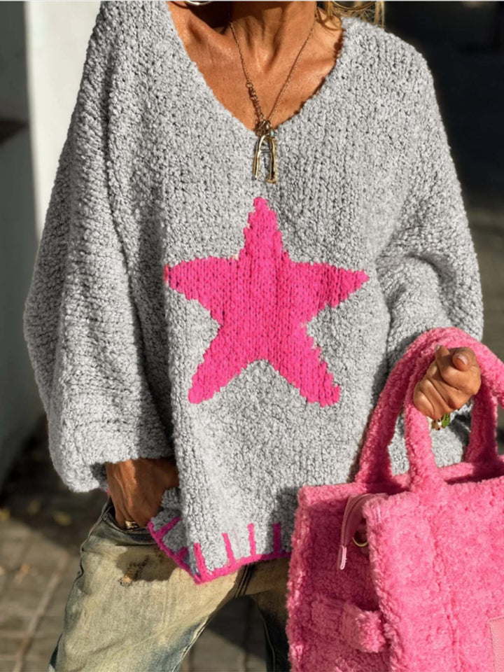 Grey Full Sleeves Printed Cardigan