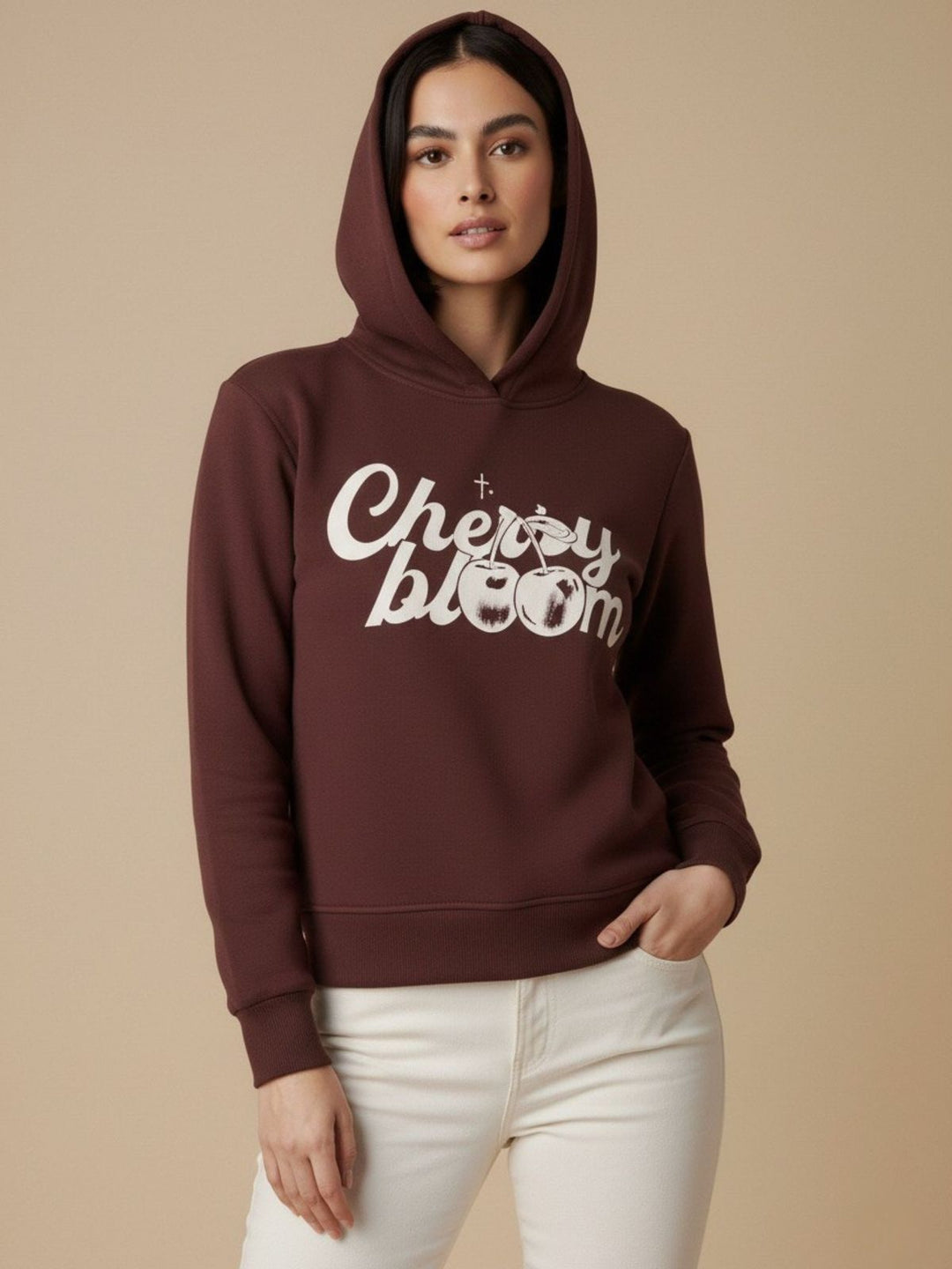 Brown Typographic Sweatshirt