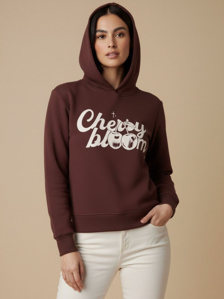 Brown Typographic Sweatshirt