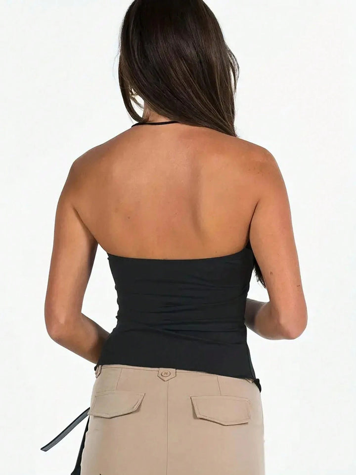 Black Tube Knit Top