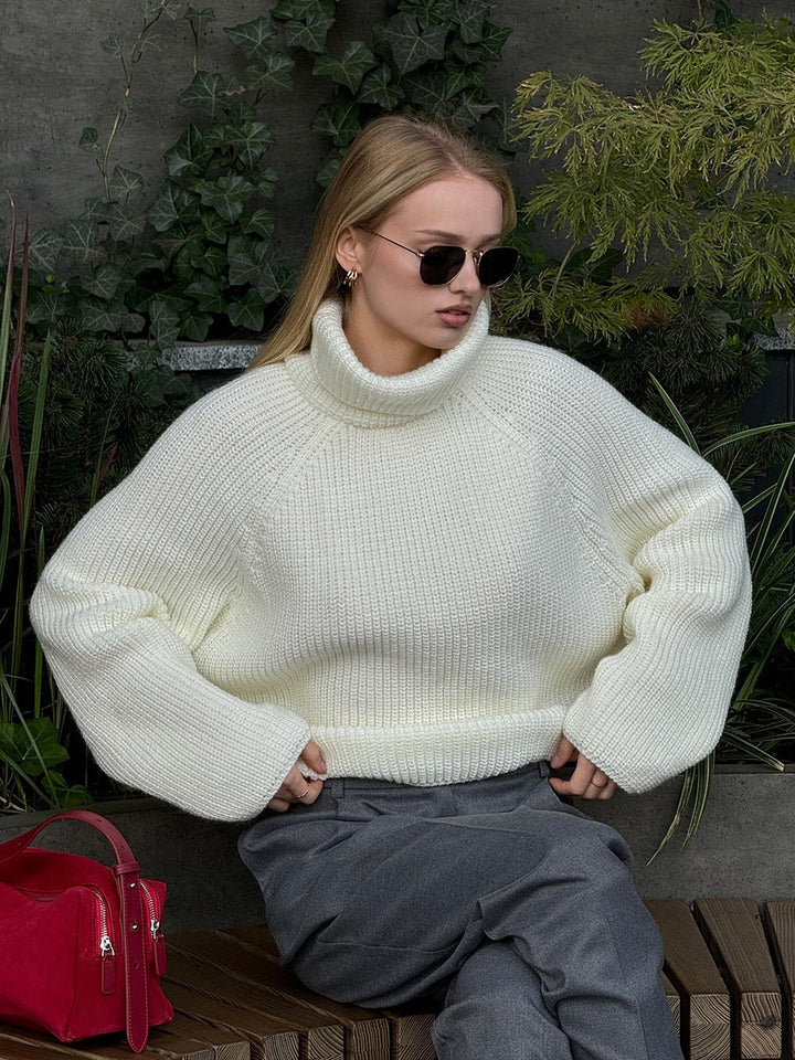 Off White Criss Cross Back Solid Sweater