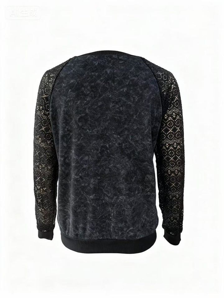 Black Full Sleeve Round Neck Top