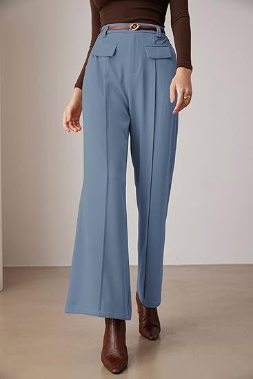 Blue Straight Fit Trouser