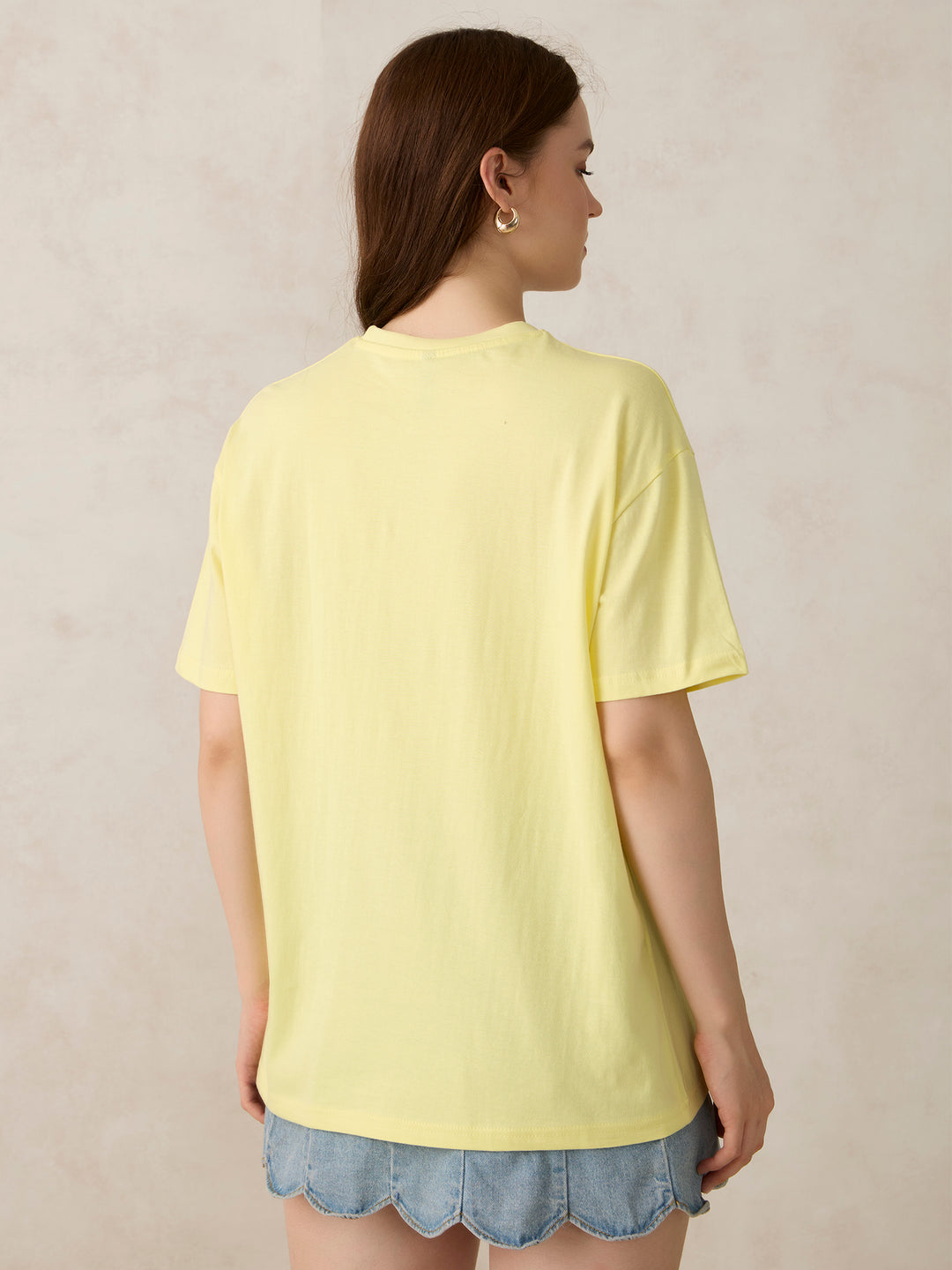 Yellow Graphic Oversized T-Shirt