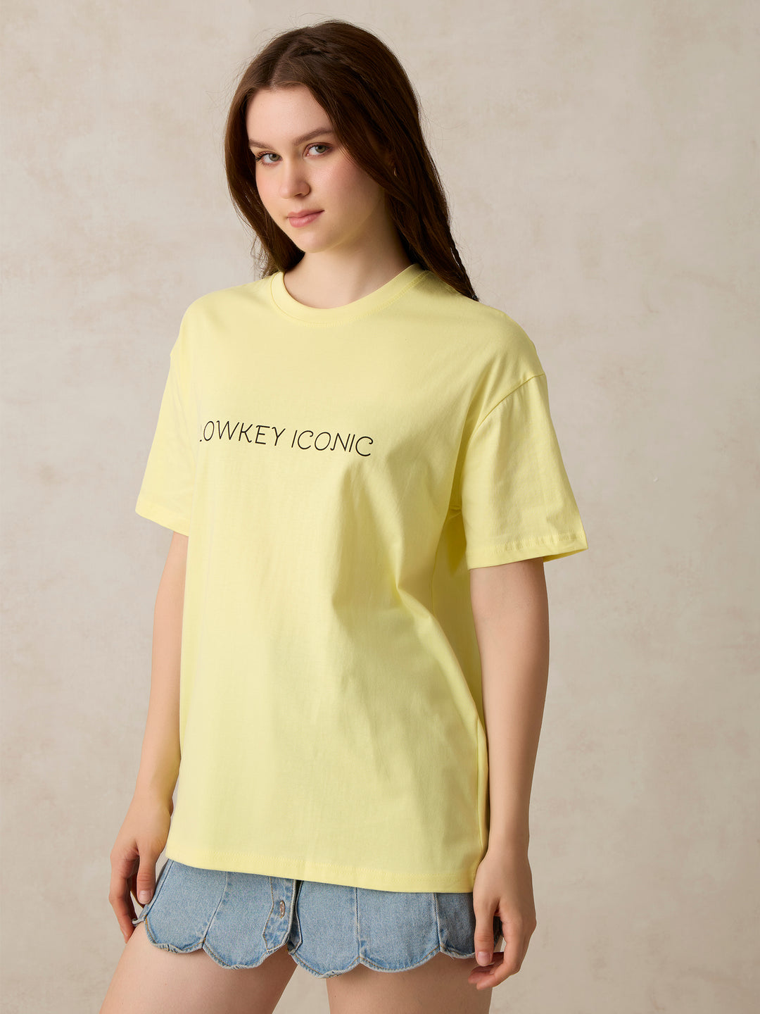 Yellow Graphic Oversized T-Shirt