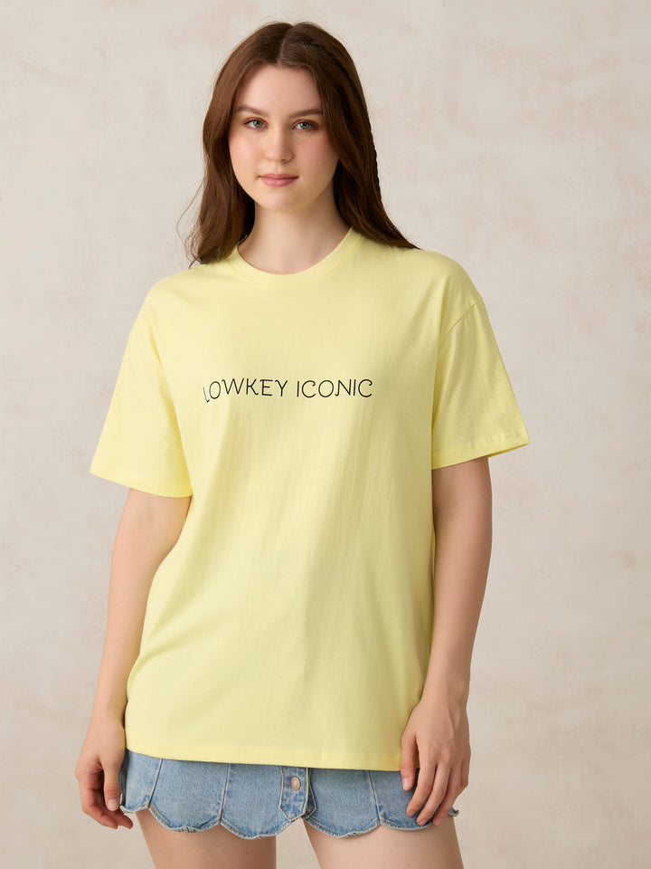 Yellow Graphic Oversized T-Shirt