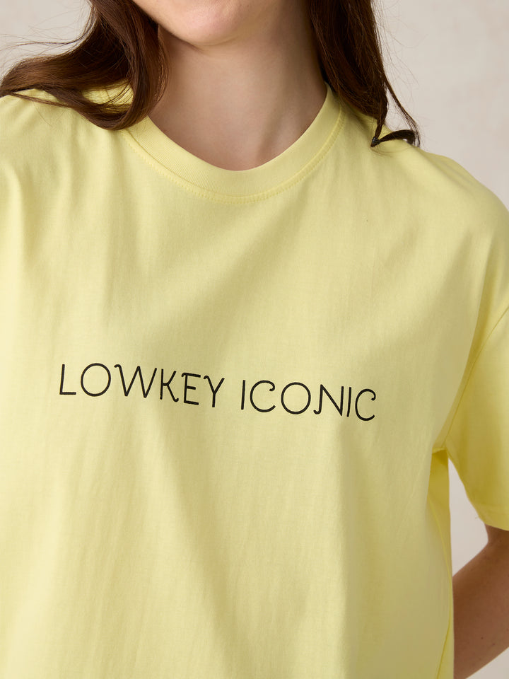 Yellow Graphic Oversized T-Shirt