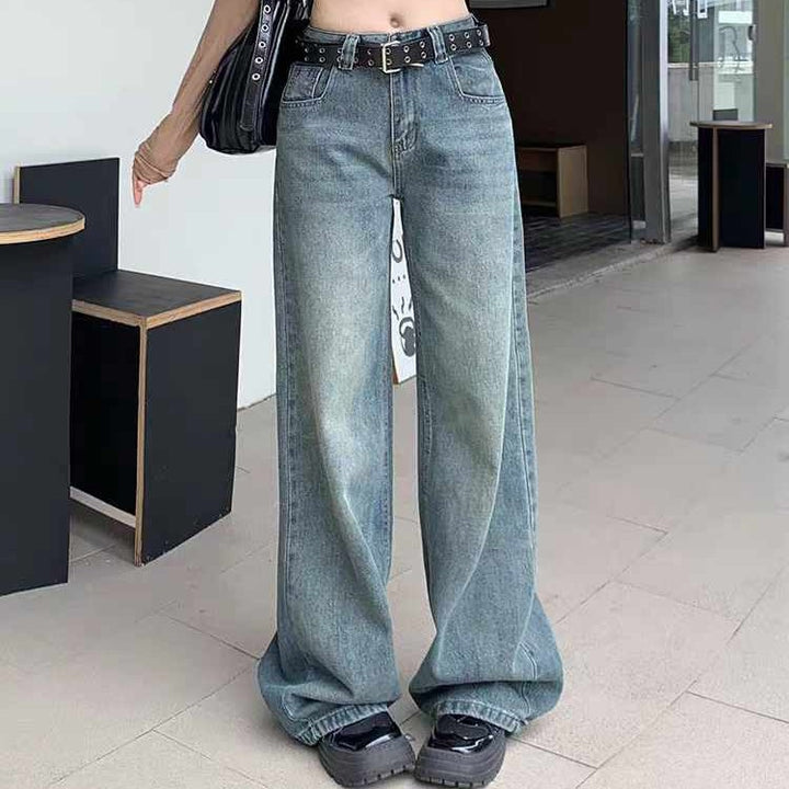 Blue Straight High Waisted Denim