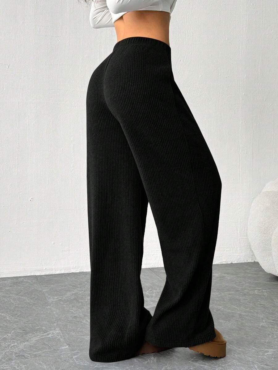 Black Drawstring Attached Relaxed Pant
