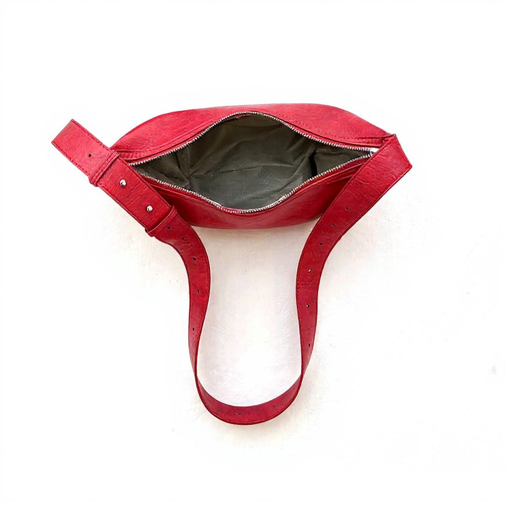 Red Solid Hobo Bag
