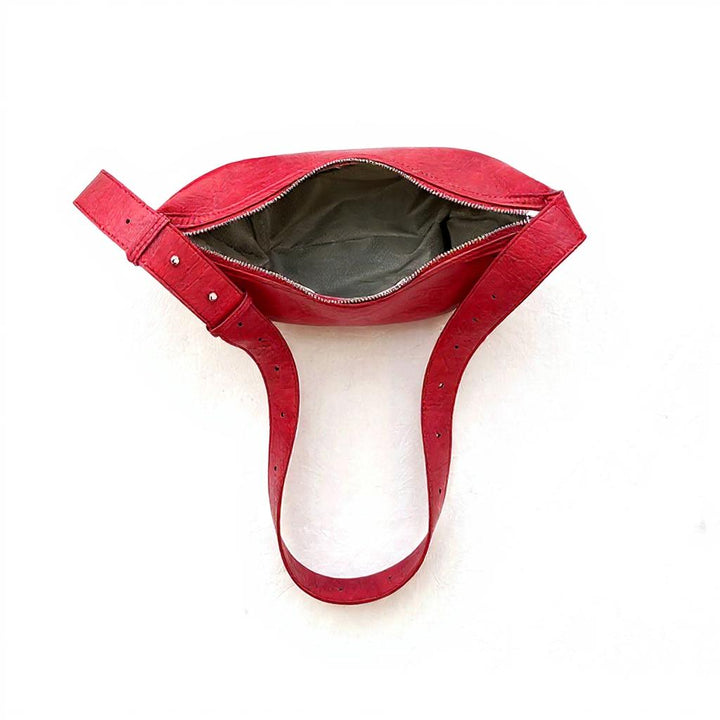 Red Solid Hobo Bag