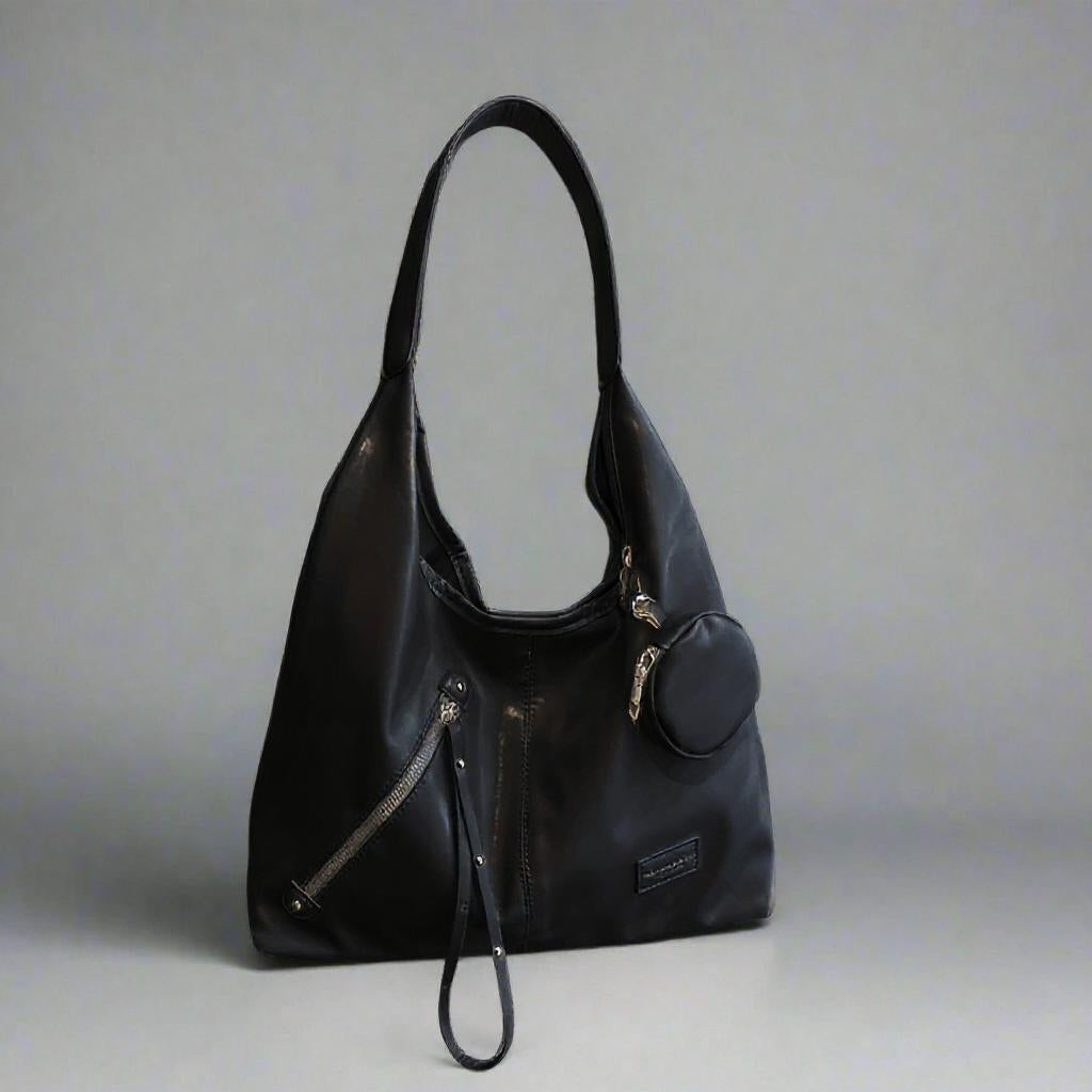 Black Hobo Tote Bag