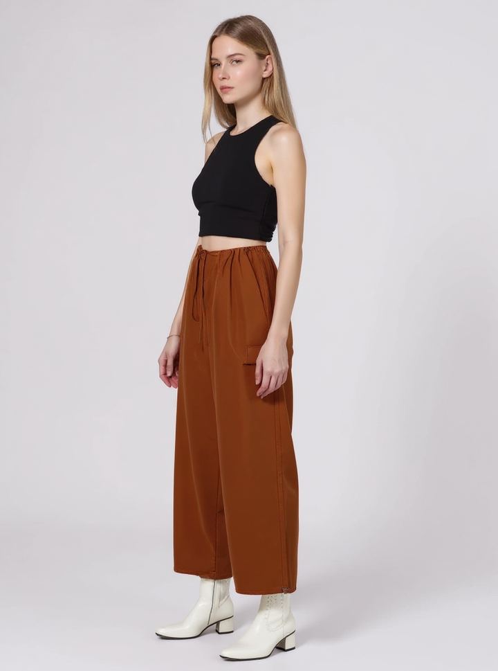 Wine Side Pocket Cargo Pants