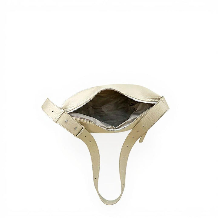 White Solid Hobo Bag