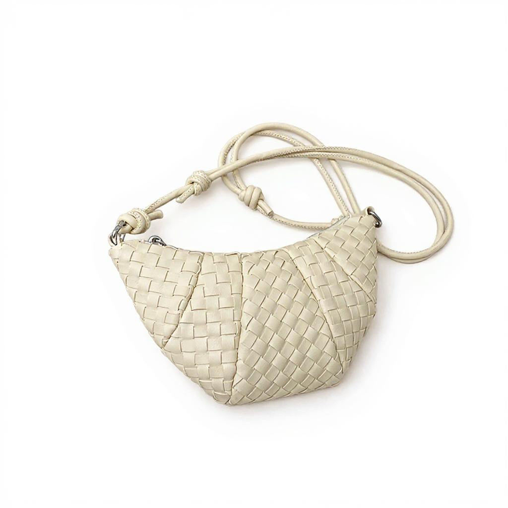 Cream Mini Croissant Sling Bag