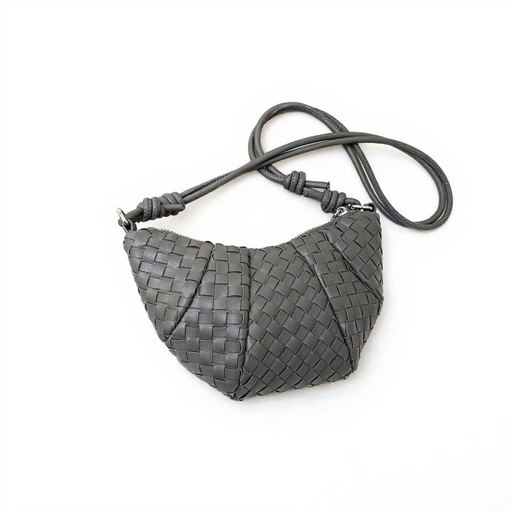 Grey Mini Croissant Sling Bag