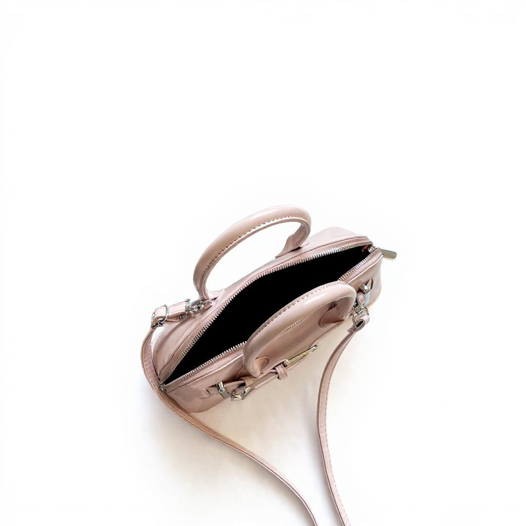 Pink Buckle Belted Hand Bag