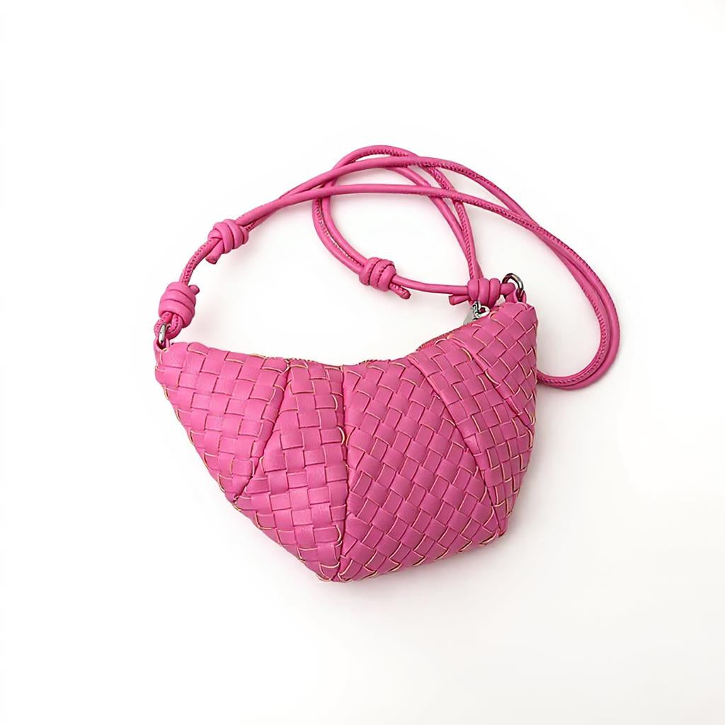 Red Mini Croissant Sling Bag