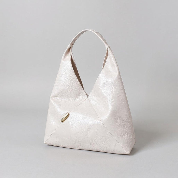 White Triangle Cut-Out Tote Bag