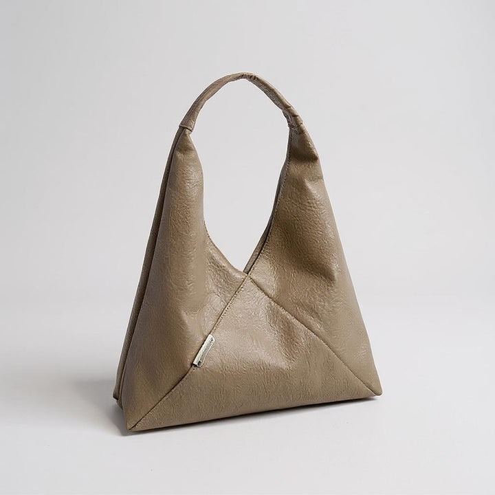 Brown Triangle Cut-Out Tote Bag