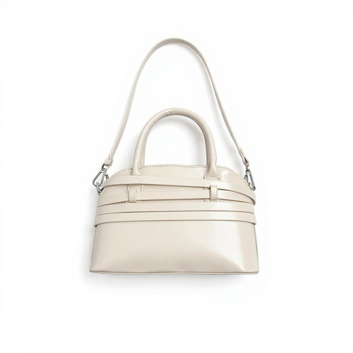 White Buckle Charm Cross Body Bag