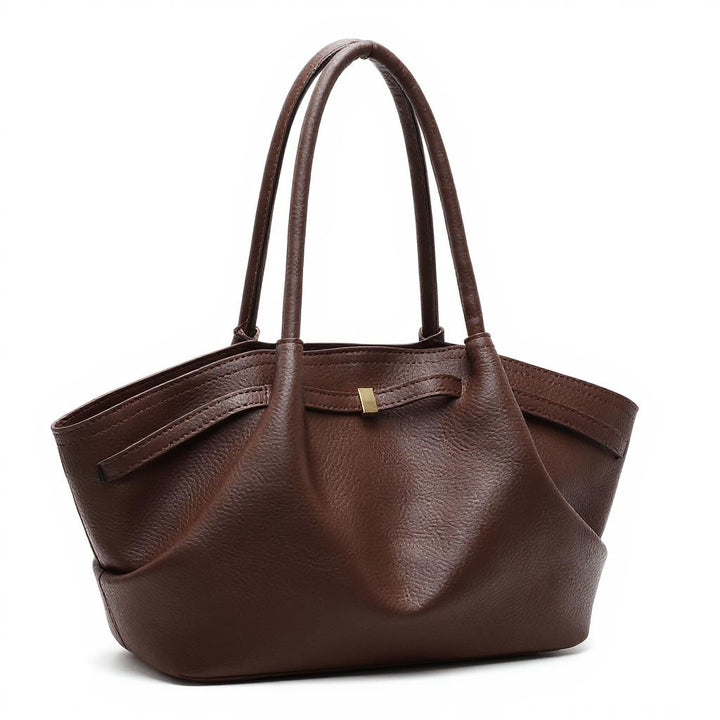 Brown Curveline Shoulder Bag