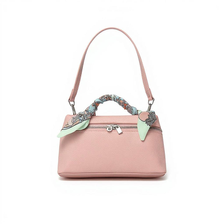 Pink Structured Hand Held Bag
