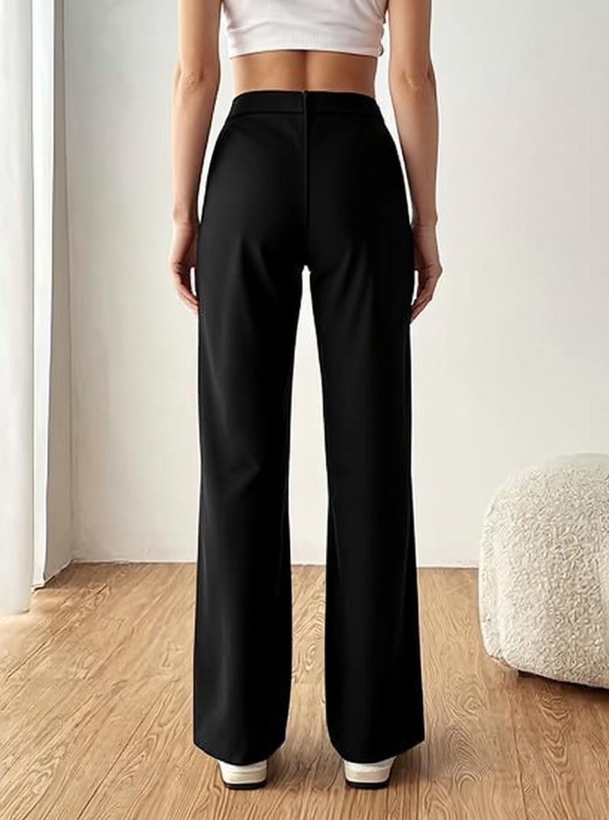 Black Regular Fit Pants