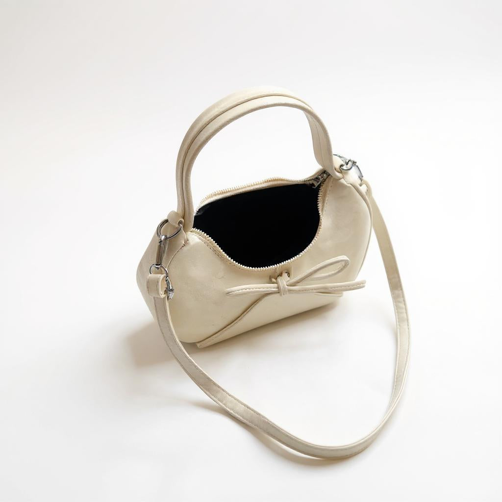 White Moon Lit Bow Cross Bag