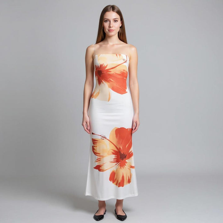 White Off Shoulder Beach Dress
