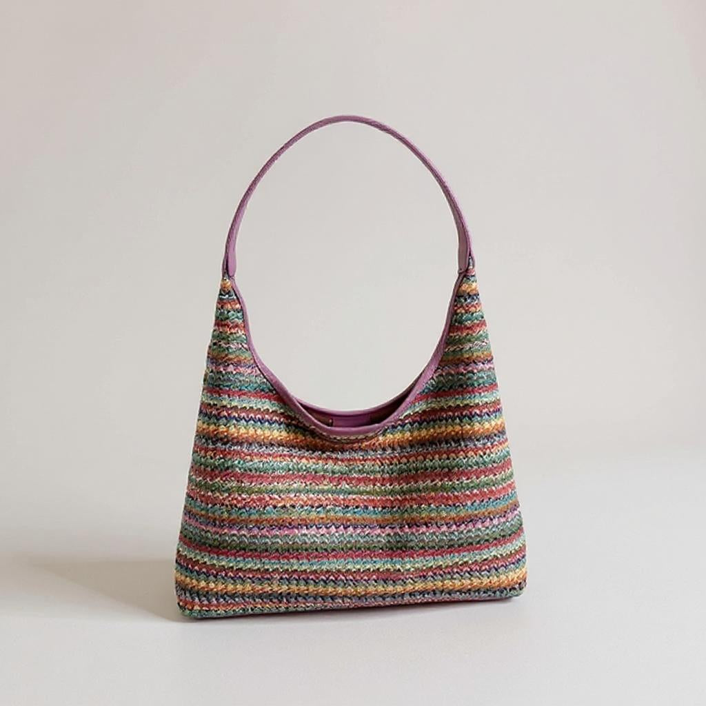 Purple Textured Slouch Hobo