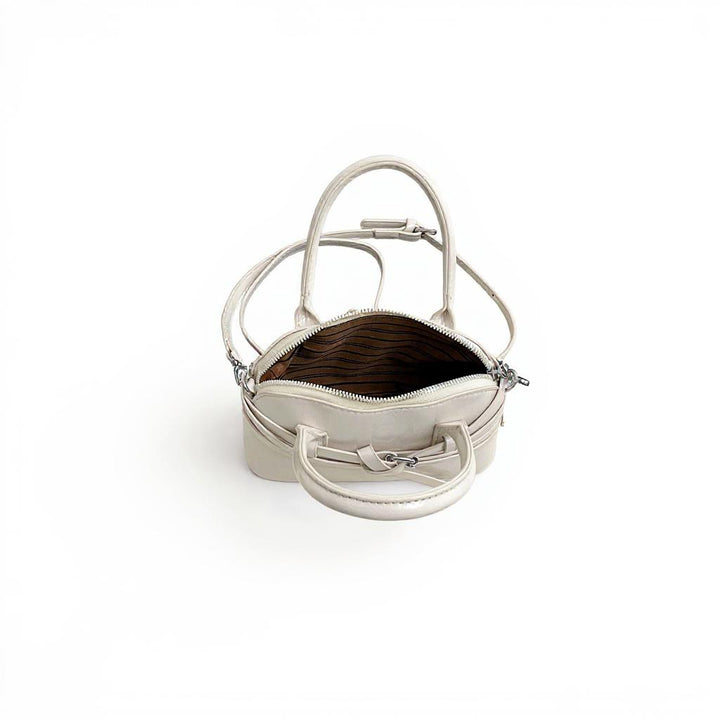 White Buckle Charm Cross Body Bag