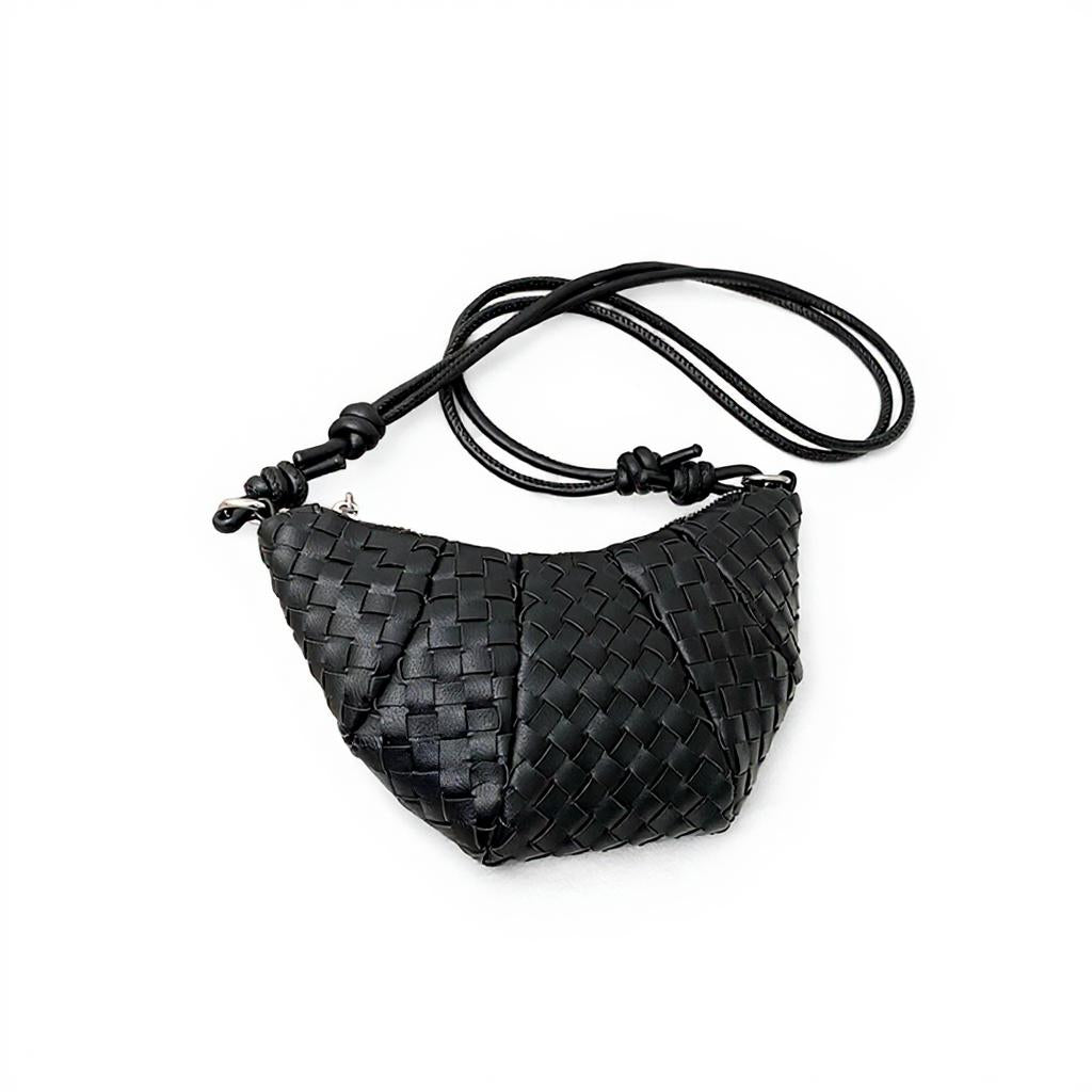Black Mini Croissant Sling Bag