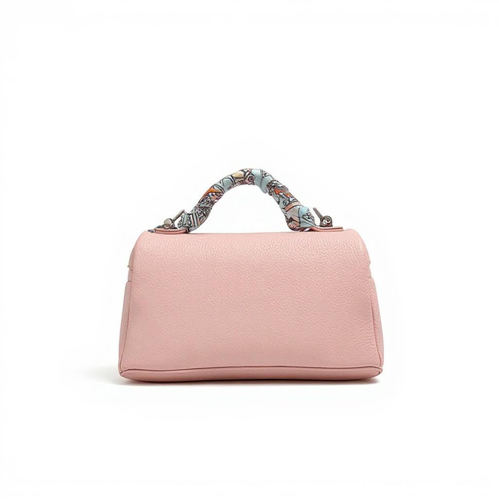 Pink Structured Hand Held Bag