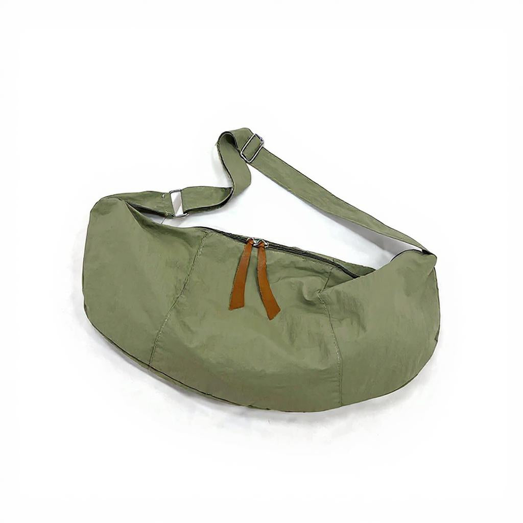 Green Solid Shopper Hobo Bag