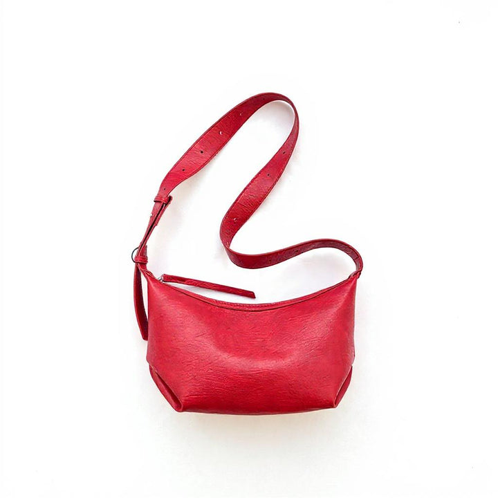 Red Solid Hobo Bag