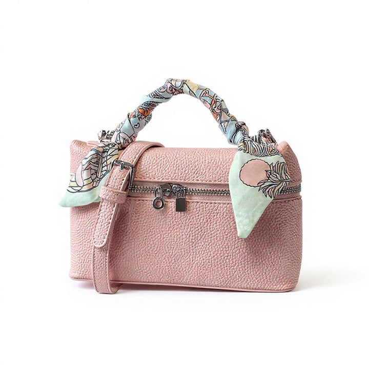 Pink Structured Hand Held Bag