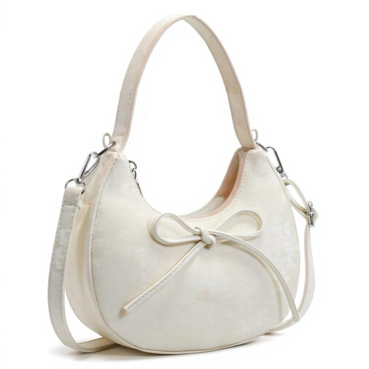 White Moon Lit Bow Cross Bag