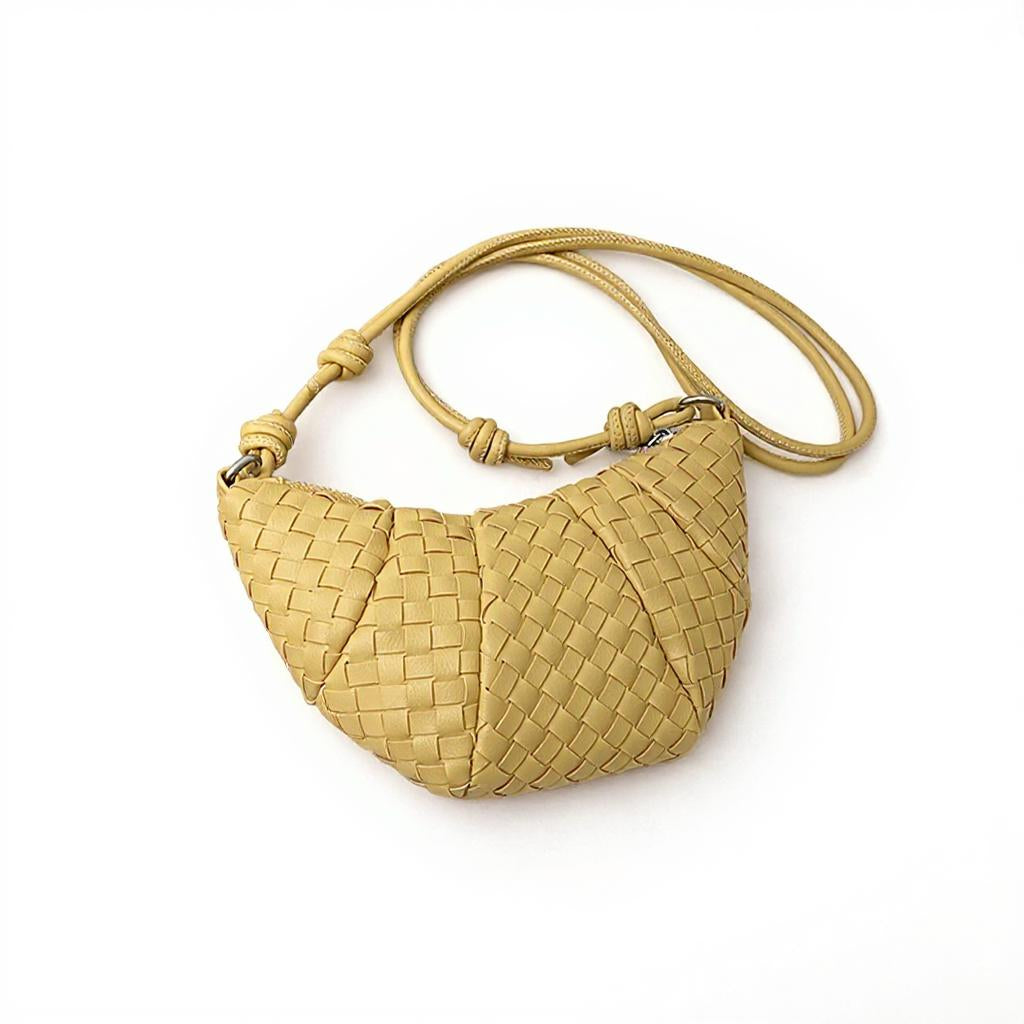 Yellow Mini Croissant Sling Bag