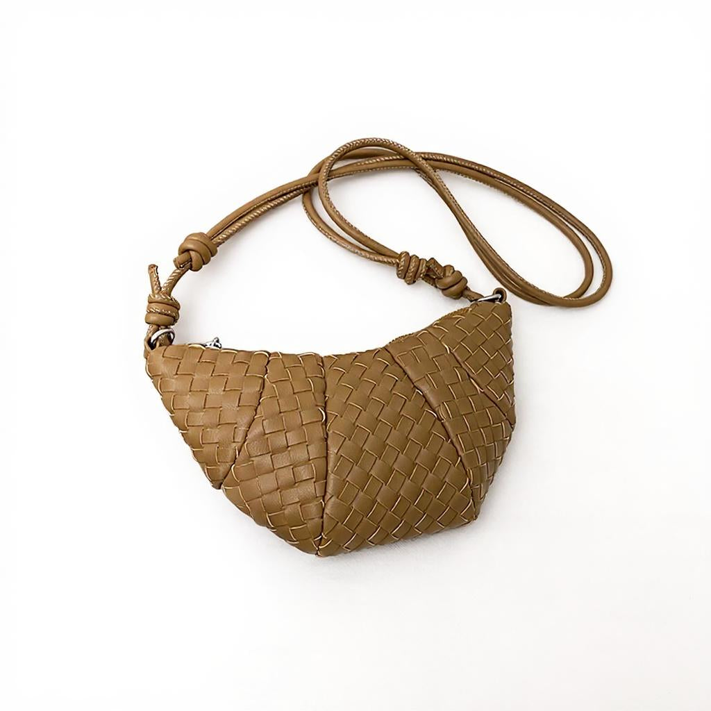 Brown Mini Croissant Sling Bag